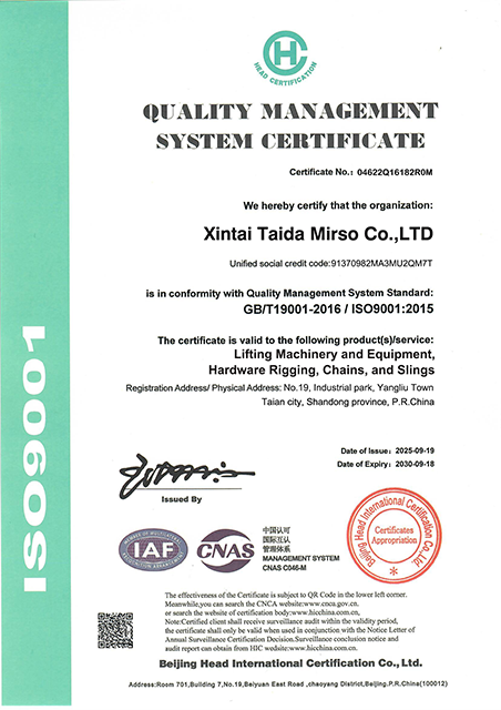 ISO9001 TOPONECHAIN